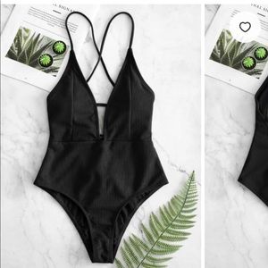 Women’s Black One Piece Swimsuit/ Lulu bundle